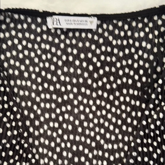 ZARA Fitted Tie Front Blouse - Picture 3 of 4